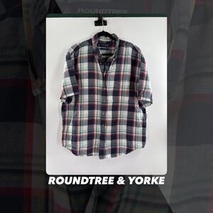 EUC Roundtree & Yorke Easy Care Plaid Shirt